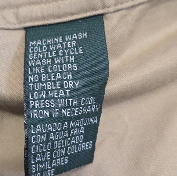 RALPH LAUREN 1967 Khaki Tan Cotton Sleeveless Button-Up Safari Vest. Size Small - Picture 10 of 12